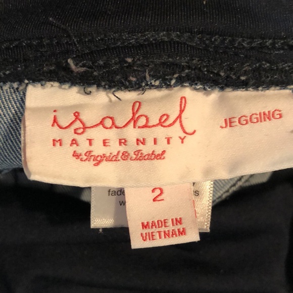 2 pairs lightly used maternity jeans. Skinny. Light & dark wash. Retail $30 each - Picture 3 of 6